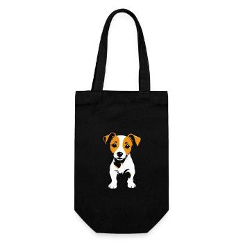 Jack Russell Terrier - Pet Dog Design - Gift Bag for Bottles - black - Front