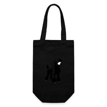 Caniche - Conception de chien de compagnie - Sac à bouteille - noir - Devant
