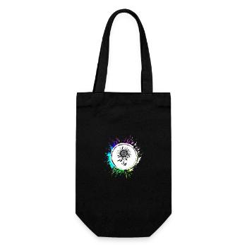 Sonnenblume Icon Symbol - Geschenkbeutel für Flaschen - Schwarz - Vorne