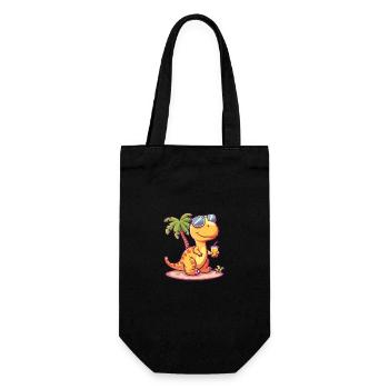Dinosaur brontosaurus summer - Gift Bag for Bottles - black - Front