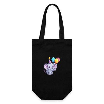 Elephant Birthday Comic - Gift Bag for Bottles - black - Front