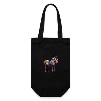 Pferd Halloween Tier - Geschenkbeutel für Flaschen - Schwarz - Vorne