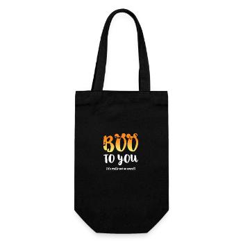 Boo to You Halloween Holiday - Gift Bag for Bottles - black - Front