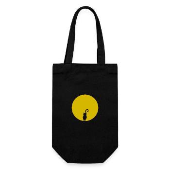 Un chat et le soleil - Sac à bouteille - noir - Devant