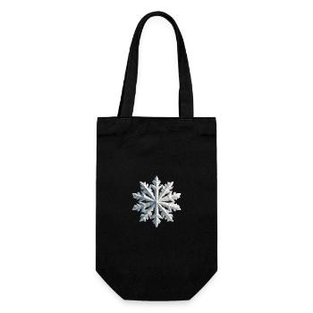 Polygone de flocon de neige - Sac à bouteille - noir - Devant