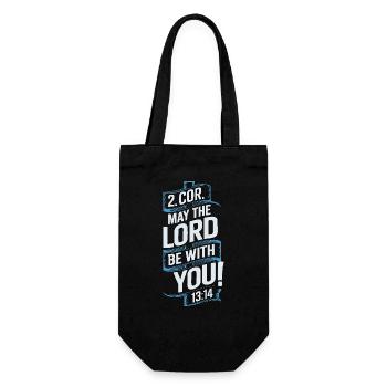 May the lord be with you - Gift Bag for Bottles - black - Front