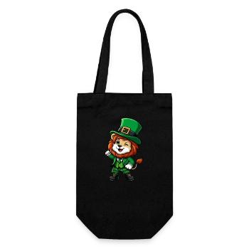 St. Patrick's Day Lion Cartoon - Gift Bag for Bottles - black - Front