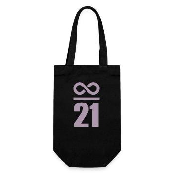 Infinite by 21 million Bitcoin - Gift Bag for Bottles - black - Front