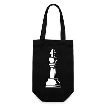 Chess King Chess Piece - Gift Bag for Bottles - black - Front