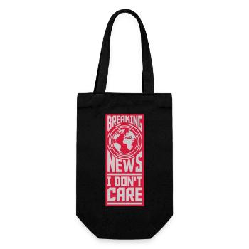 Breaking news don't - Gift Bag for Bottles - black - Front