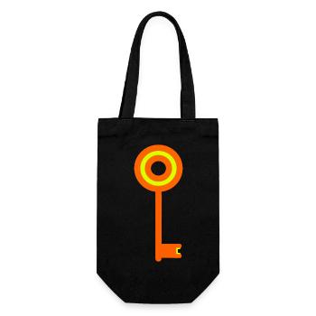 Key - Gift Bag for Bottles - black - Front