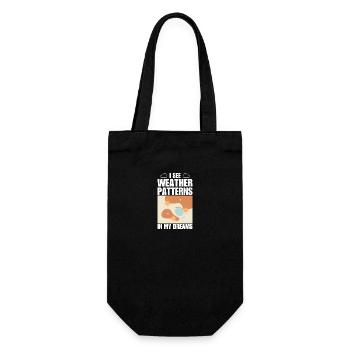 Meteorology pun for meteorologist I see - Gift Bag for Bottles - black - Front