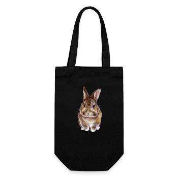 doux lapin Aqurell - Sac à bouteille - noir - Devant