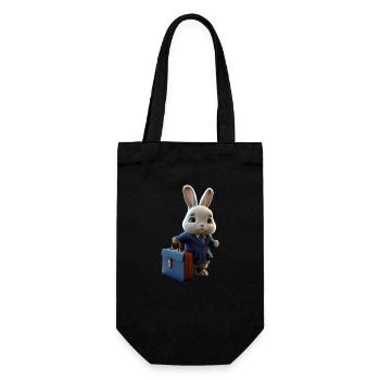 Business Rabbit - Geschenkbeutel für Flaschen - Schwarz - Vorne