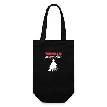 Rollstuhl - Geschenkbeutel für Flaschen - Schwarz - Vorne