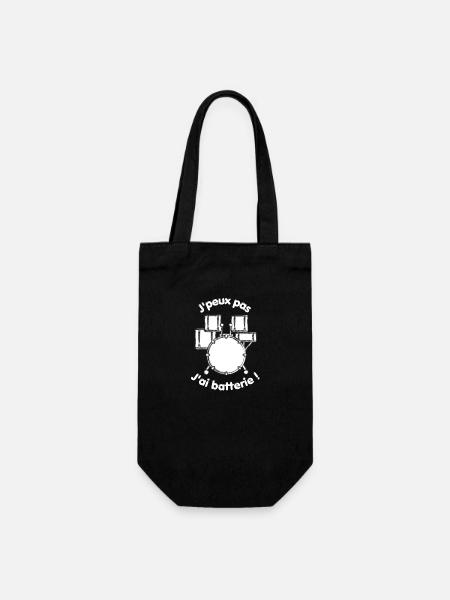 j'peux pas j'ai batterie ! - Sac à bouteille - noir