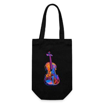 Violin - Gift Bag for Bottles - black - Front