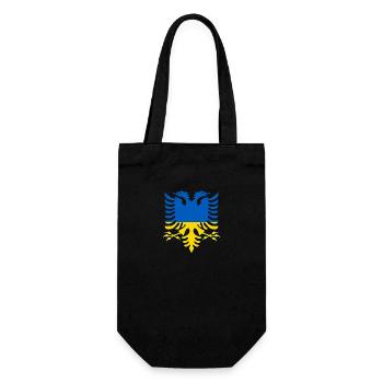 Albania Ukraine Flag - Gift Bag for Bottles - black - Front