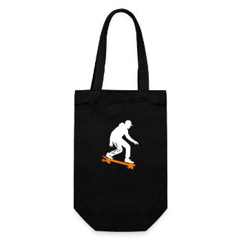 Skateboarding Man Symbol Skateboard - Gift Bag for Bottles - black - Front