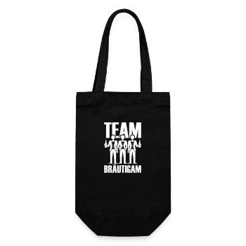 Team Bräutigam Polterhochzeit - Geschenkbeutel für Flaschen - Schwarz - Vorne