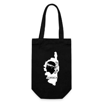 Île de Corse avec carte de France avec tête de pirate - Sac à bouteille - noir - Devant