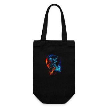 Cool Retro Futuristic Alien Fire and Water - Gift Bag for Bottles - black - Front