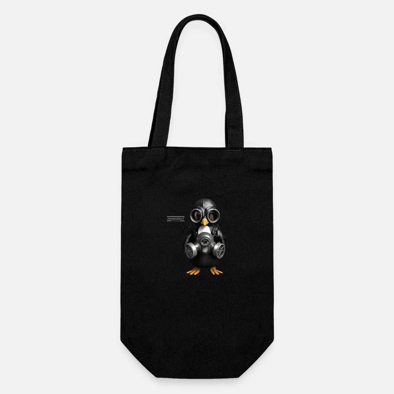 Pinguin - Geschenkbeutel für Flaschen - Schwarz