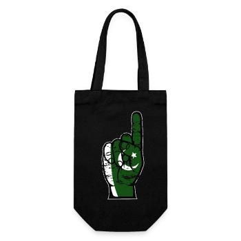 Pakistan flag number 1 used - Gift Bag for Bottles - black - Front