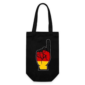 Deutschland Flagge Nummer 1 - Geschenkbeutel für Flaschen - Schwarz - Vorne