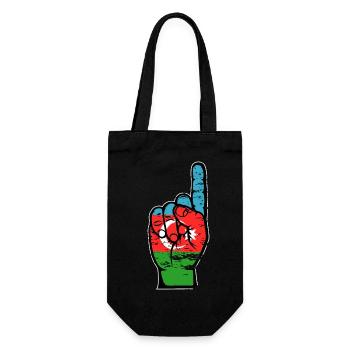 Azerbaijan flag number 1 used - Gift Bag for Bottles - black - Front