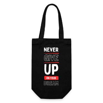 Never Give Up Your Dream - Gift Bag for Bottles - black - Front