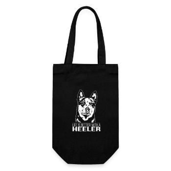 Heeler Life is better Dog Saying Wilsigns - Gift Bag for Bottles - black - Front