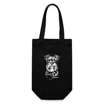Schnauzer miniature Portrait chien chien Wilsigns - Sac à bouteille - noir - Devant