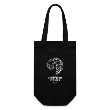 Kerry Blue Terrier Dad Hunde Hund Wilsigns - Geschenkbeutel für Flaschen - Schwarz - Vorne