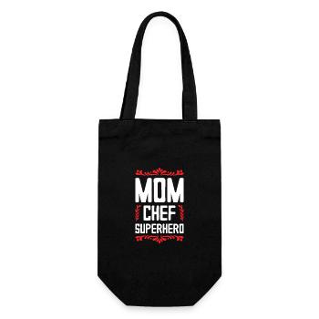 Mom Superhero Mom - Gift Bag for Bottles - black - Front
