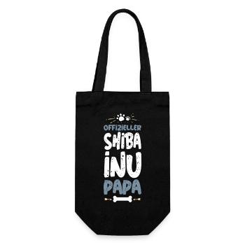 SHIBA_INU - Geschenkbeutel für Flaschen - Schwarz - Vorne