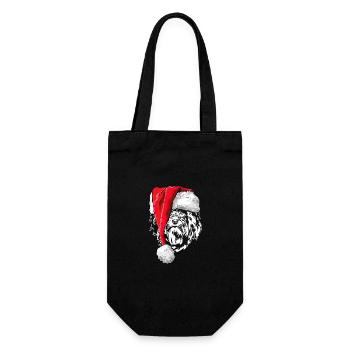 Santa Havaneser Weihnachten Hunde Hund Wilsigns - Geschenkbeutel für Flaschen - Schwarz - Vorne