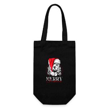 Père Noël American Cocker Spaniel Joyeux Noël Chien - Sac à bouteille - noir - Devant