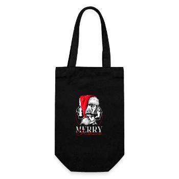 Père Noël chien de montagne bavarois - Sac à bouteille - noir - Devant