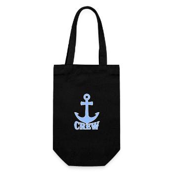 Anchor Crew Logo Illustration - Gift Bag for Bottles - black - Front