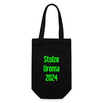 Proud great-grandma 2024 - Gift Bag for Bottles - black - Front