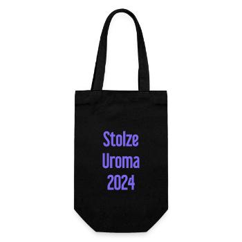 Proud great-grandma 2024 - Gift Bag for Bottles - black - Front
