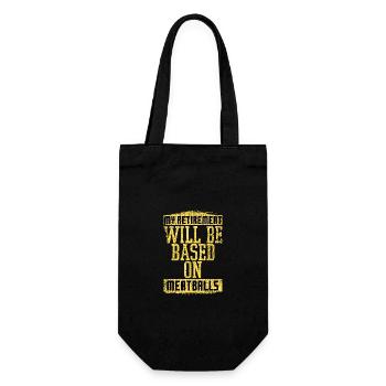 My Retirement Will Be Based on Meatballs Humor - Gift Bag for Bottles - black - Front