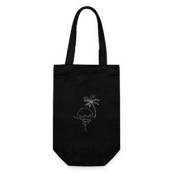 Dessin de la ligne de la paume - Sac à bouteille - noir - Devant