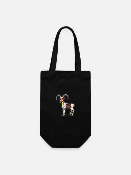 Chèvre de montagne Animal d’Halloween - Sac à bouteille - noir