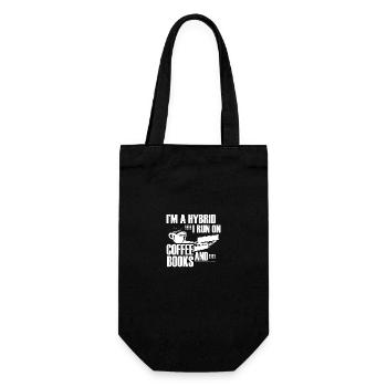 I Run On Coffee And Books - Gift Bag for Bottles - black - Front