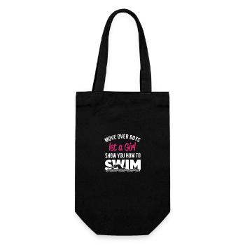 Swimming Let A Girl Show You How to Swim - Gift Bag for Bottles - black - Front