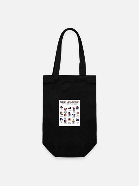 ADHS-Monster, von denen du nichts hörst - Geschenkbeutel für Flaschen - Schwarz