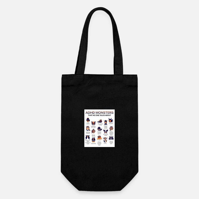ADHS-Monster, von denen du nichts hörst - Geschenkbeutel für Flaschen - Schwarz