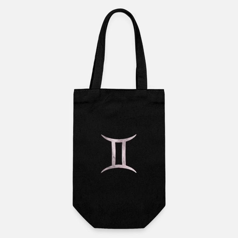 Signe du zodiaque des Gémeaux - Sac à bouteille - noir